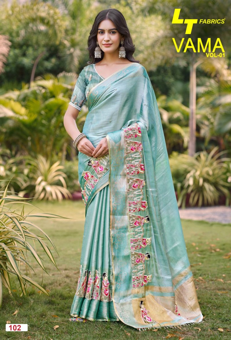 Vama Vol 1 By Lt Kora Silk Beads Work Saree 
